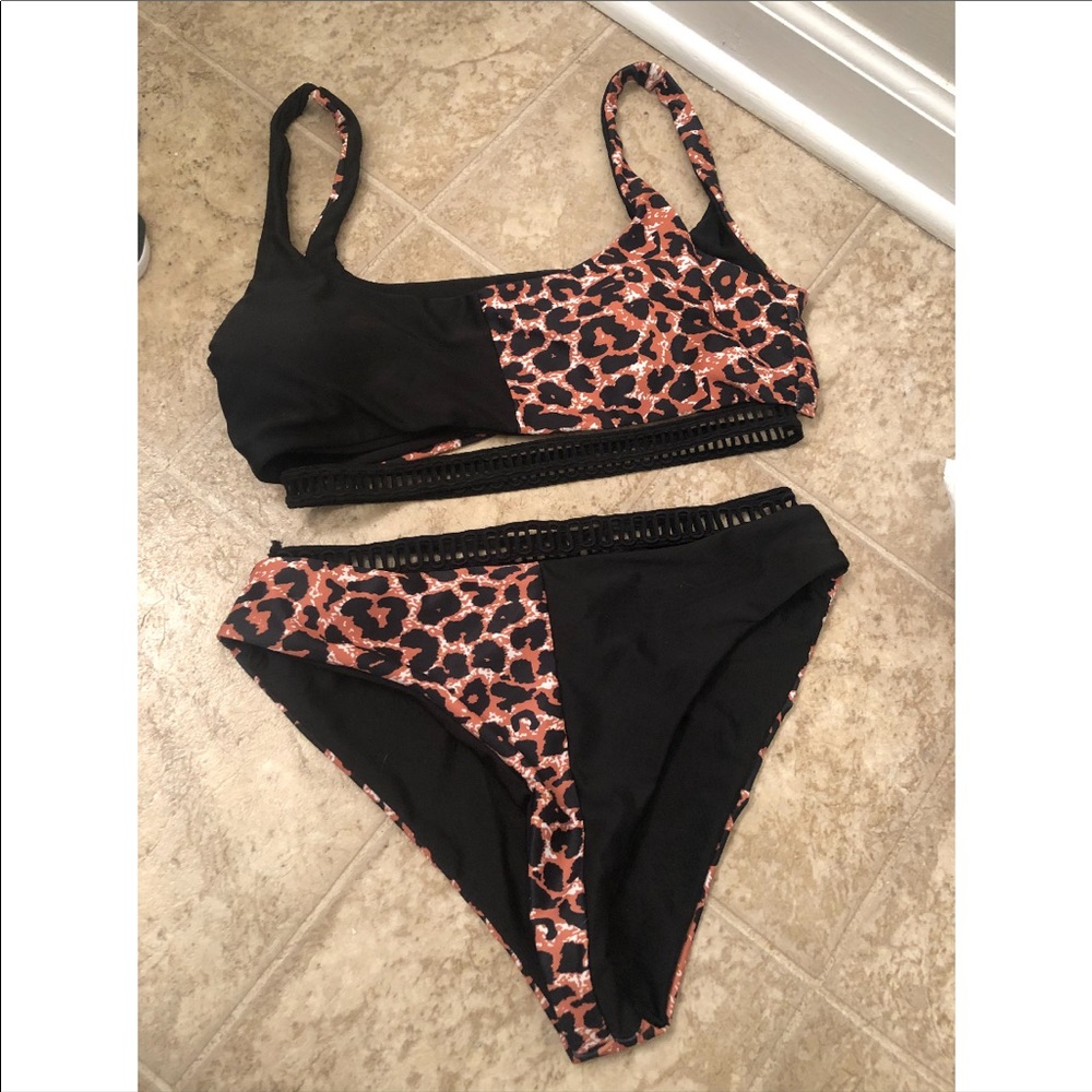 Cute Black and Cheetah Shein Bikini